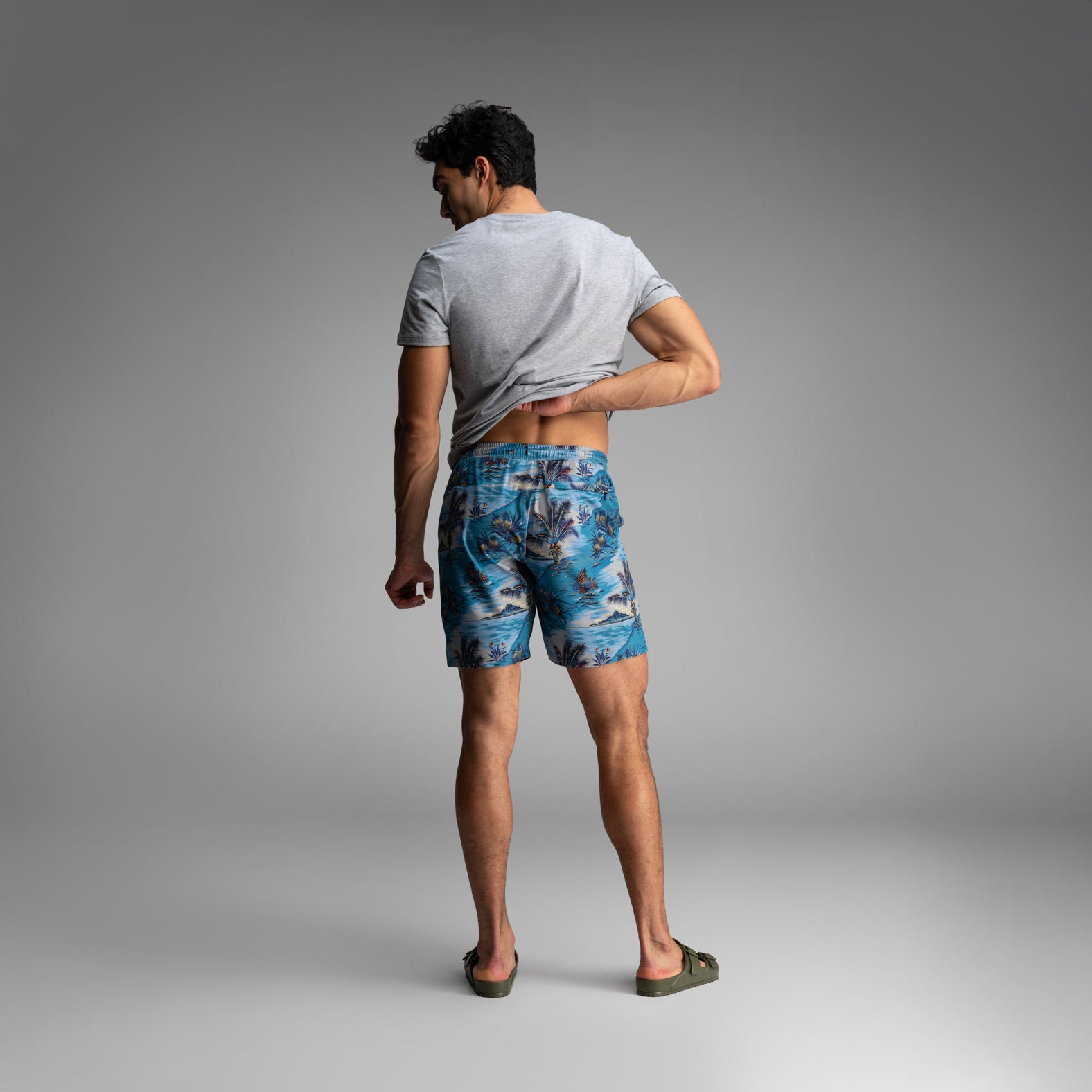 Shoreline 7" Short 2n1 : Vintage Tropics - Sand | BN3TH Underwear
