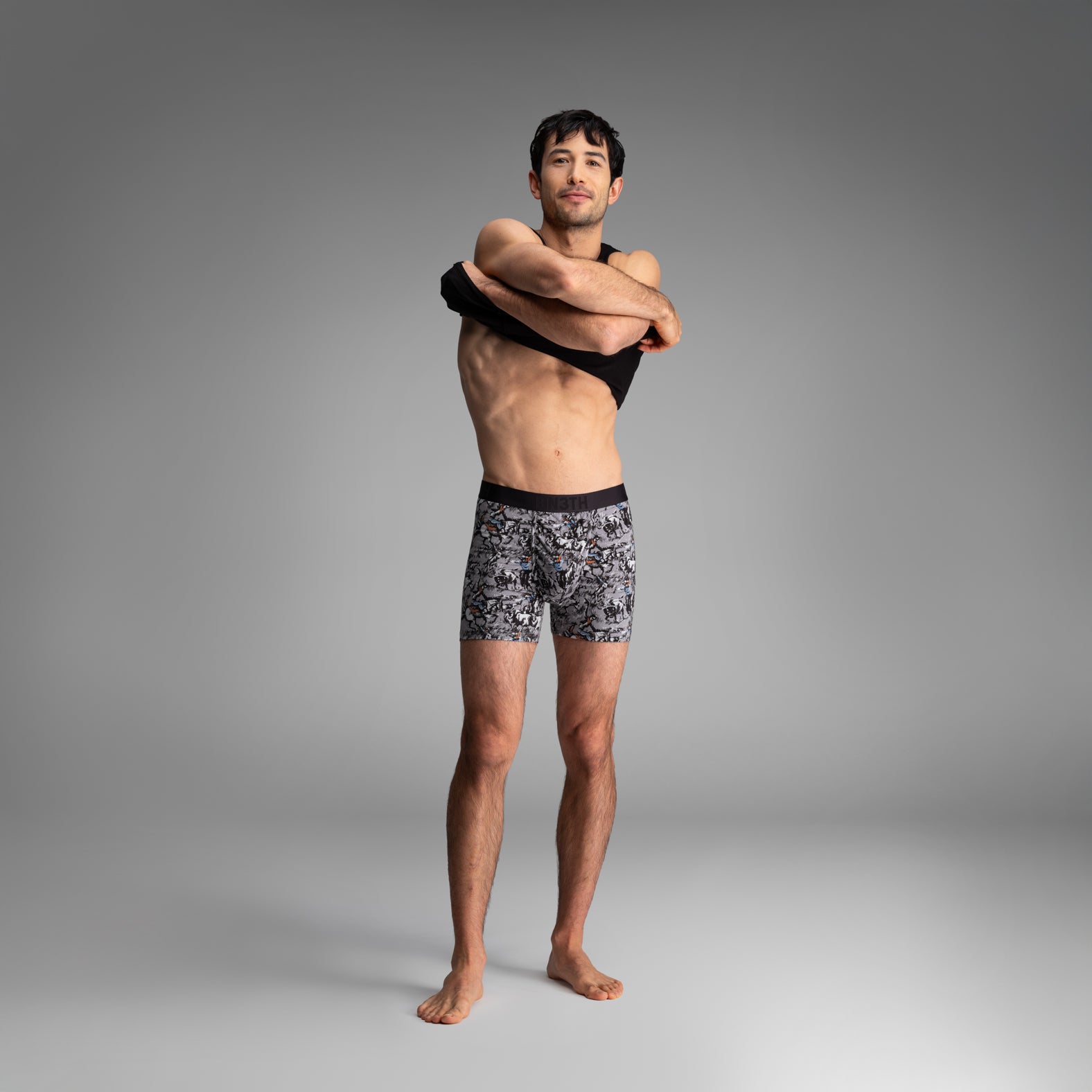 Essentials Boxer Brief: Prairie Dustup - Gray | BN3TH Underwear