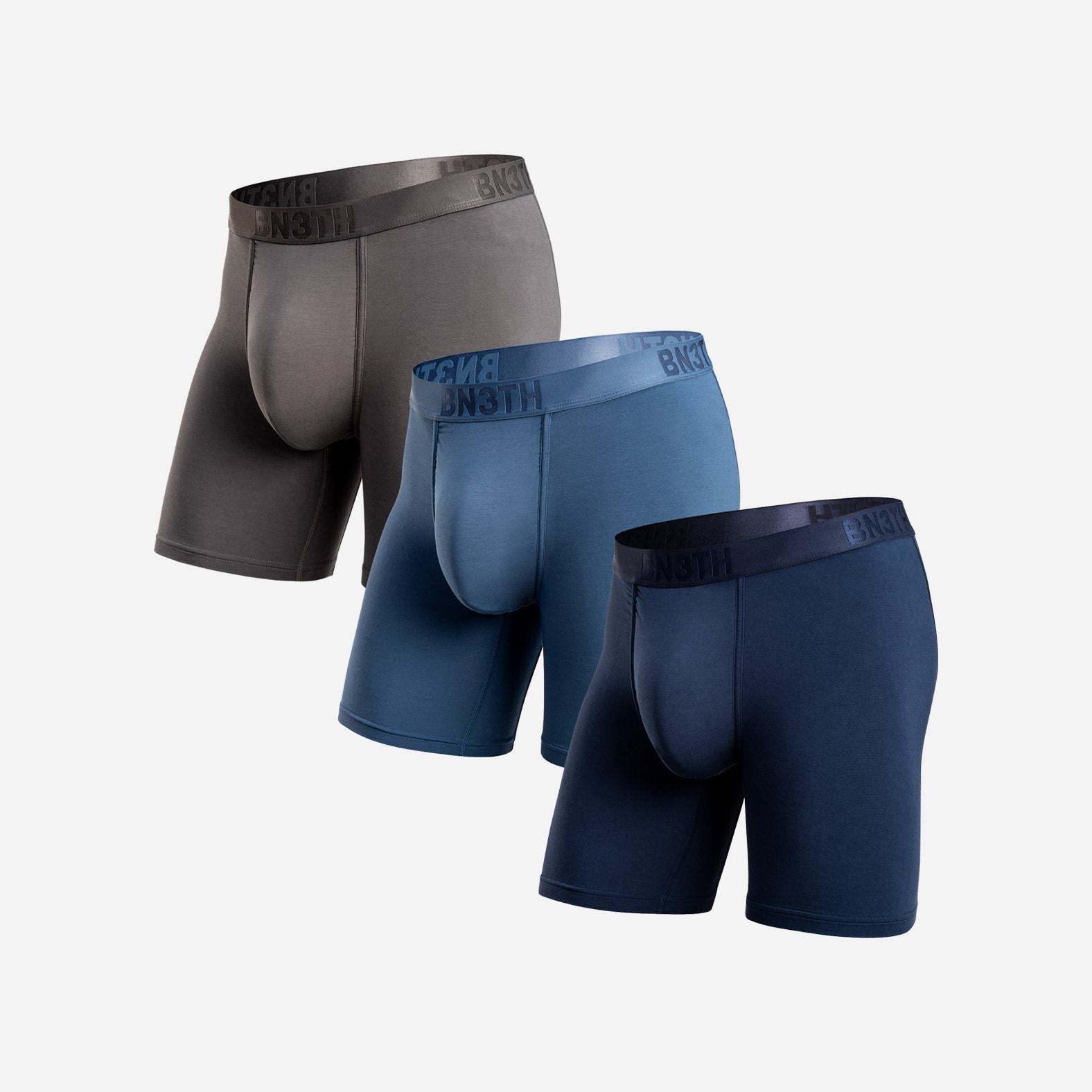 Classic Icon Boxer Brief: Gargoyle/Fog/Navy 3 Pack