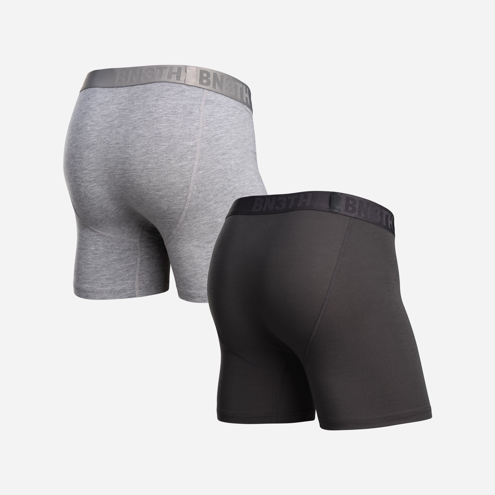 Classic Essentials Boxer Brief Black/Heather Grey 2 Packfrom BN3TH Underwear