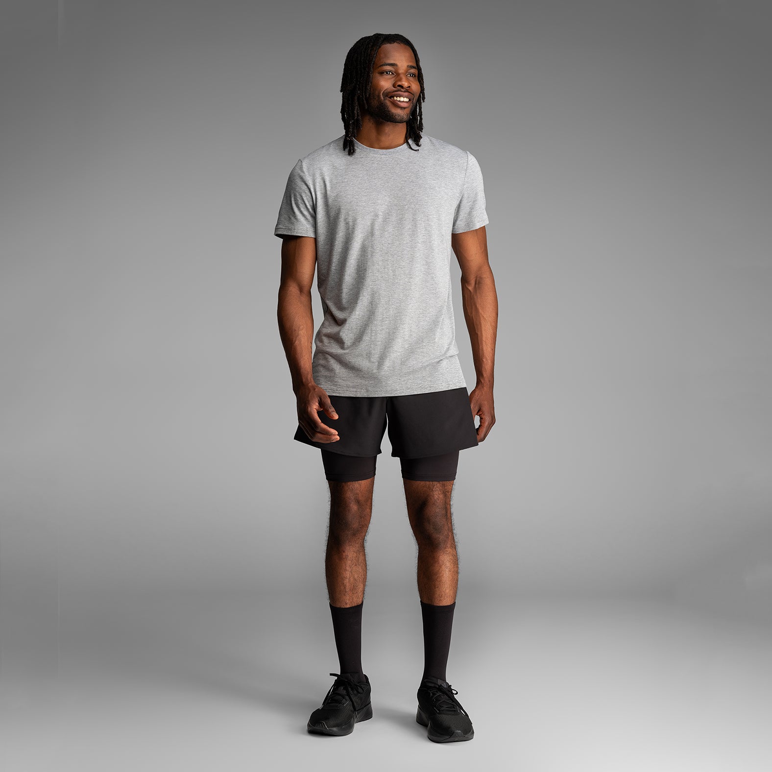 Classic Essentials Crew Tee Heather Grey 2 Packfrom BN3TH Underwear