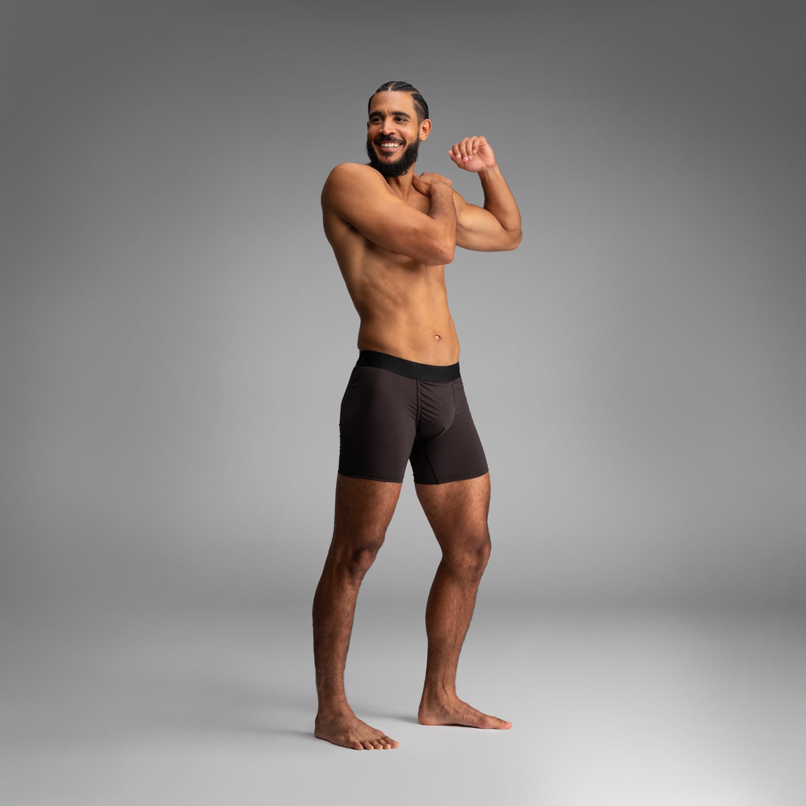 BNTH Pro Agua X Boxer Brief: Black. Quick Dry Layer.
