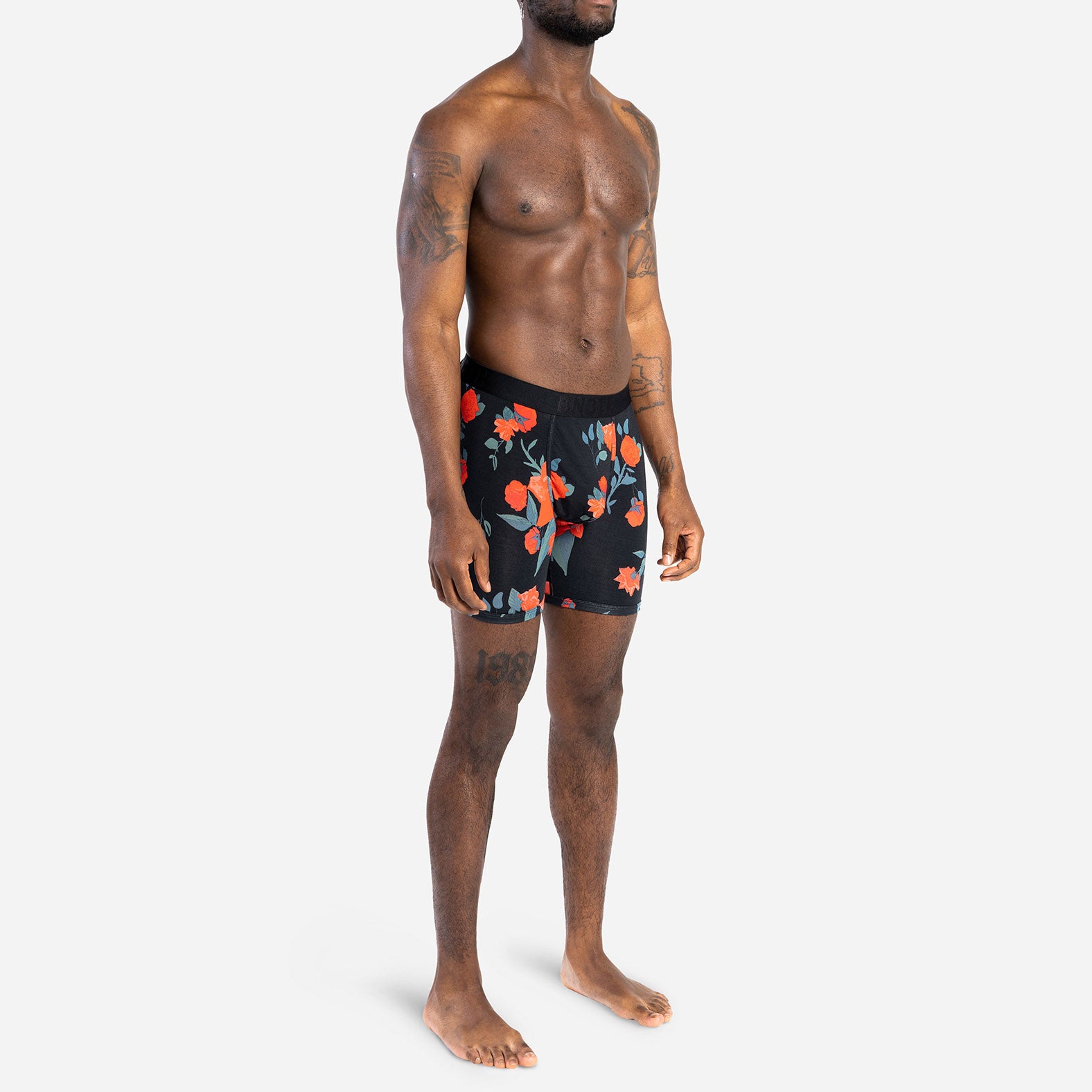 CLASSIC BOXER BRIEF: BUDS BLACK