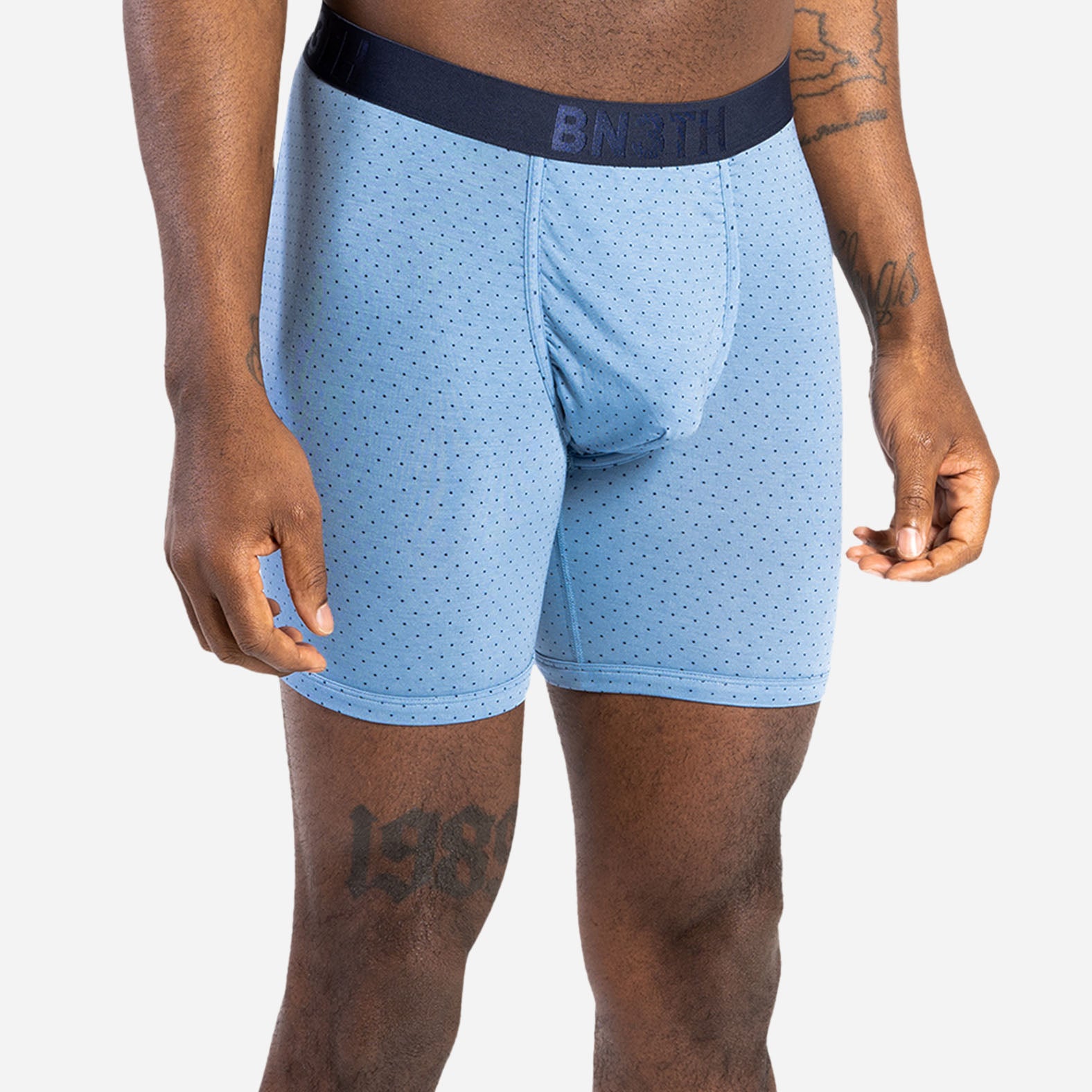 CLASSIC BOXER BRIEF WITH FLY: MICRO DOT FOG
