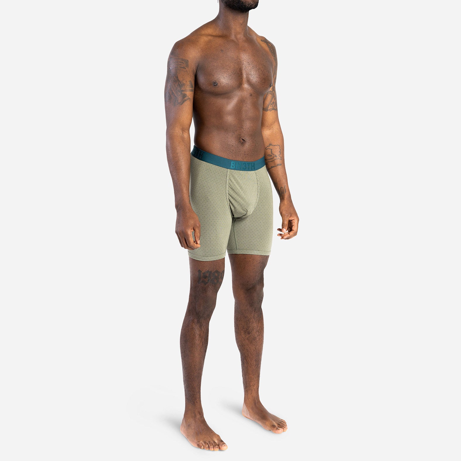CLASSIC BOXER BRIEF WITH FLY: MICRO DOT PINE