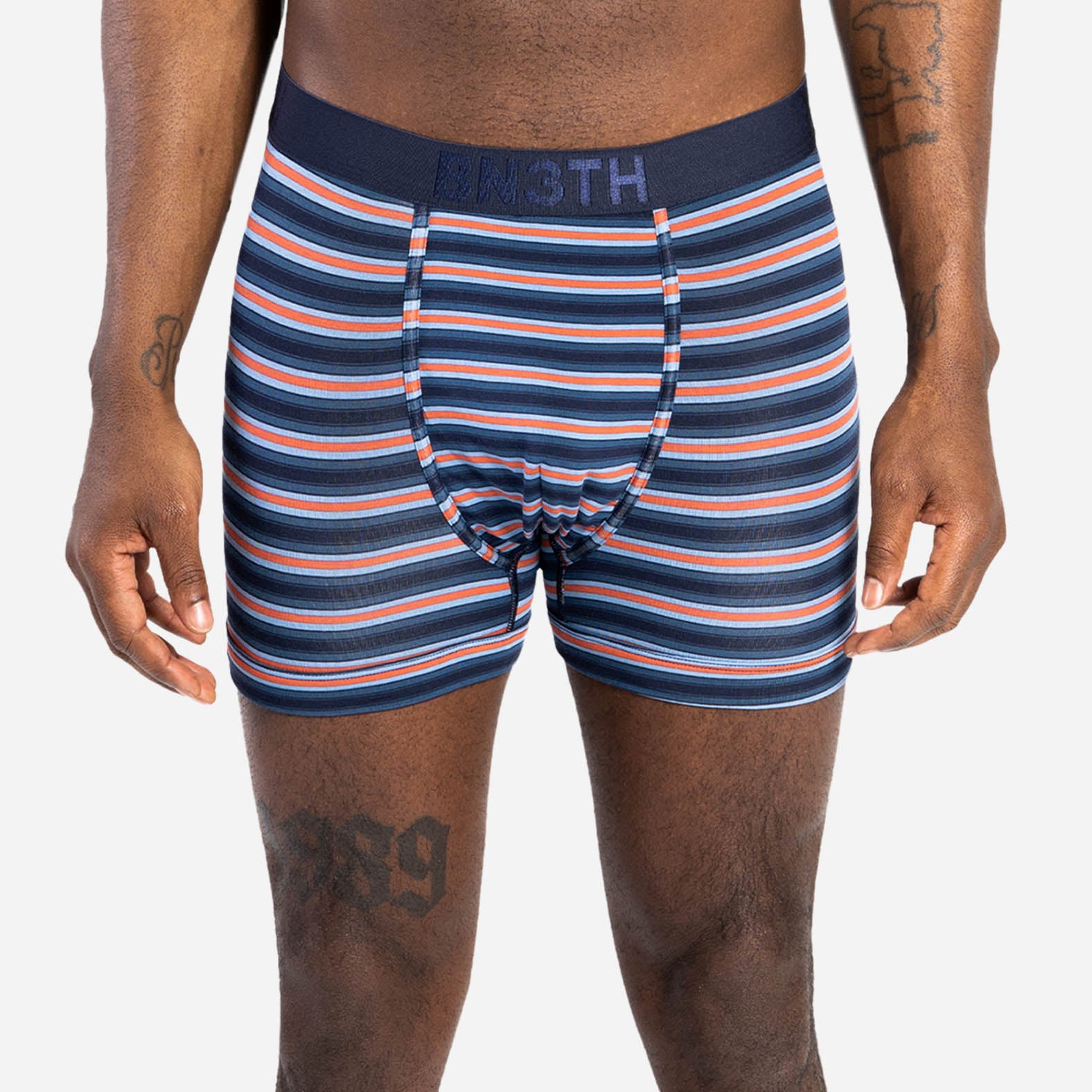 CLASSIC TRUNK: NAVY/TRACK STRIPE DARK NAVY 2 PACK