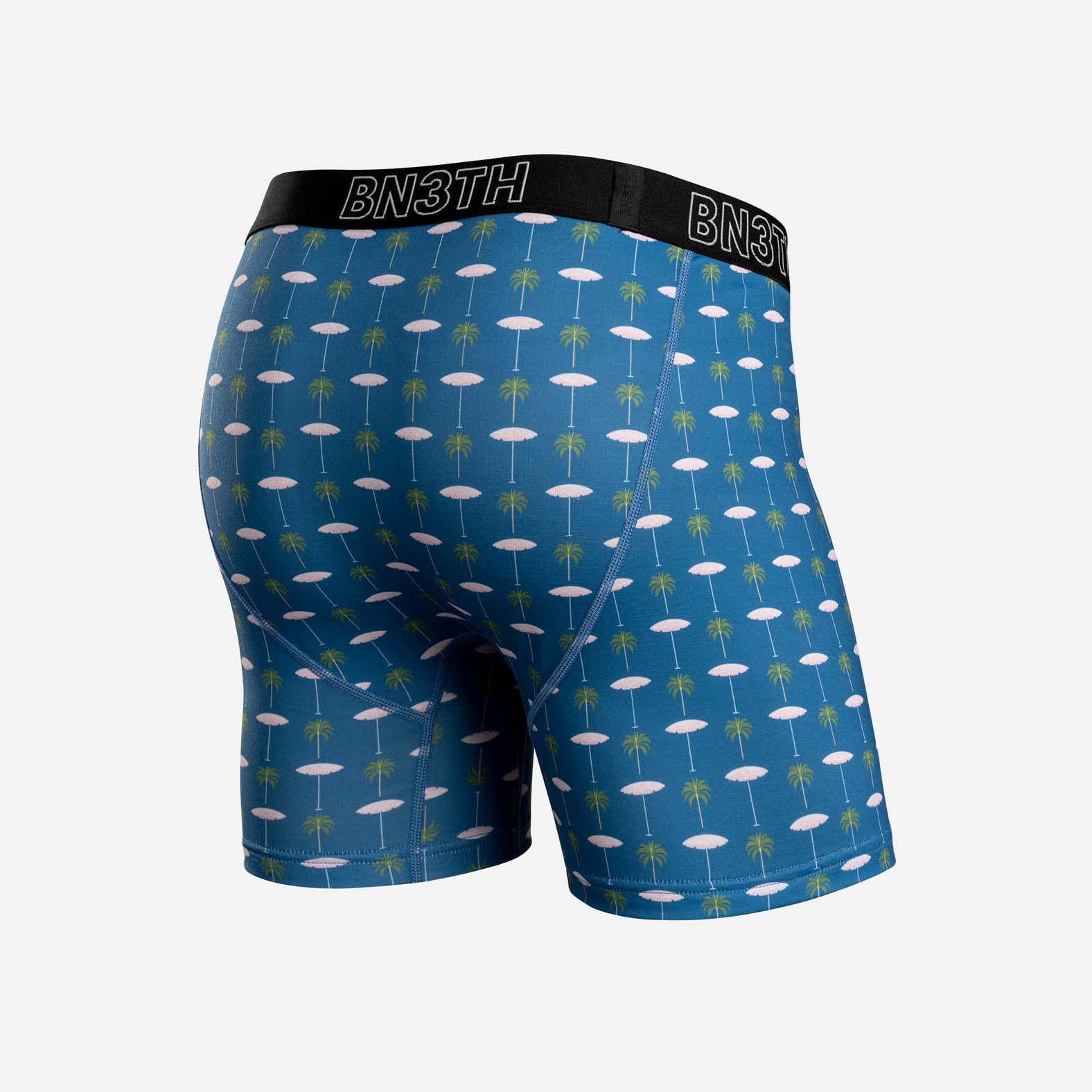 INCEPTION BOXER BRIEF: PALM BRELLA STRIPE DEEP WATER
