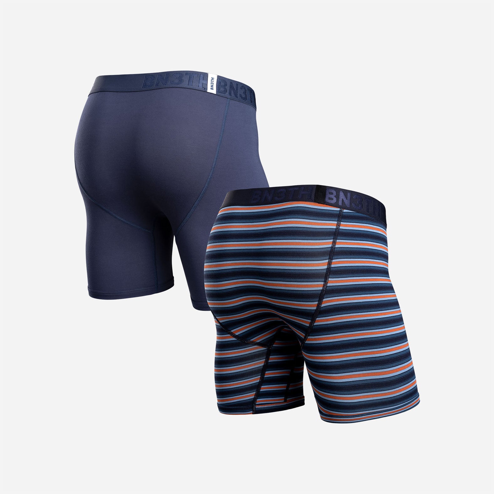 CLASSIC BOXER BRIEF: NAVY/TRACK STRIPE DARK NAVY 2 PACK