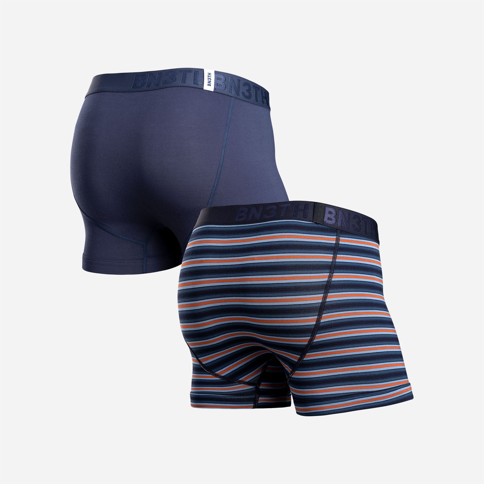 CLASSIC TRUNK: NAVY/TRACK STRIPE DARK NAVY 2 PACK
