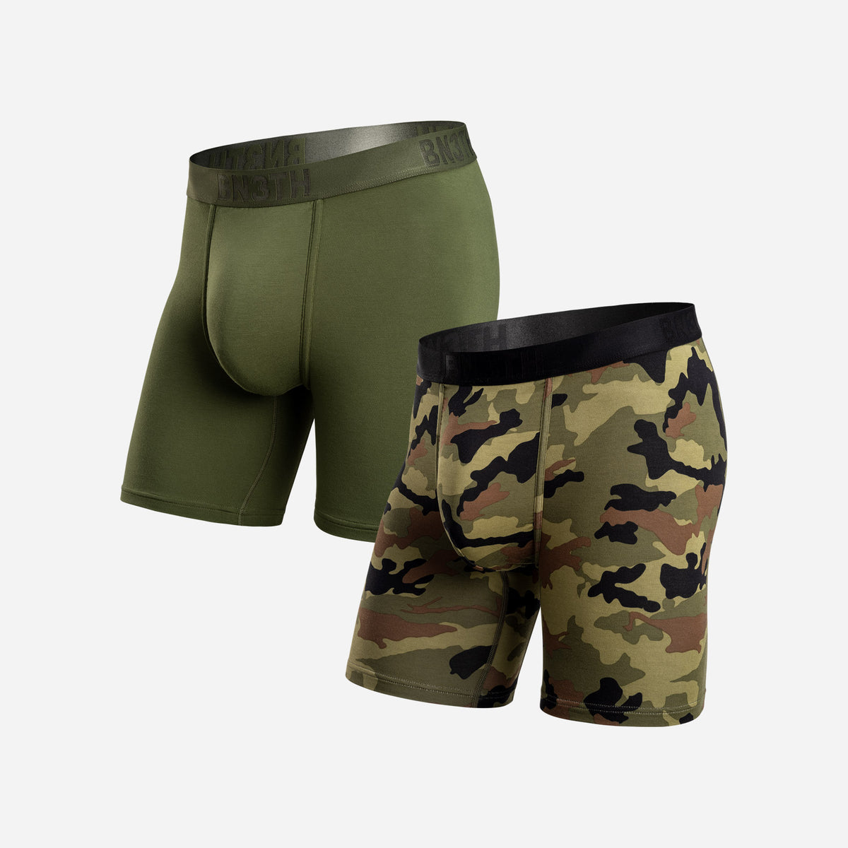 Mens Underwear, Camouflage Dinosaur Print Mens Underwear Boxer Briefs, Soft Breathable Underwear Long Leg For Men