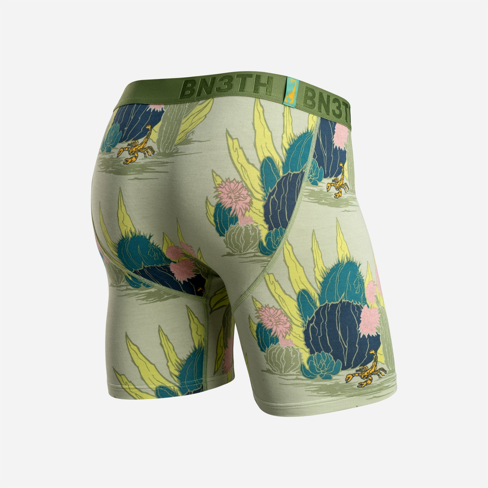 CLASSIC BOXER BRIEF: CACTUS FLORAL FAIR GREEN