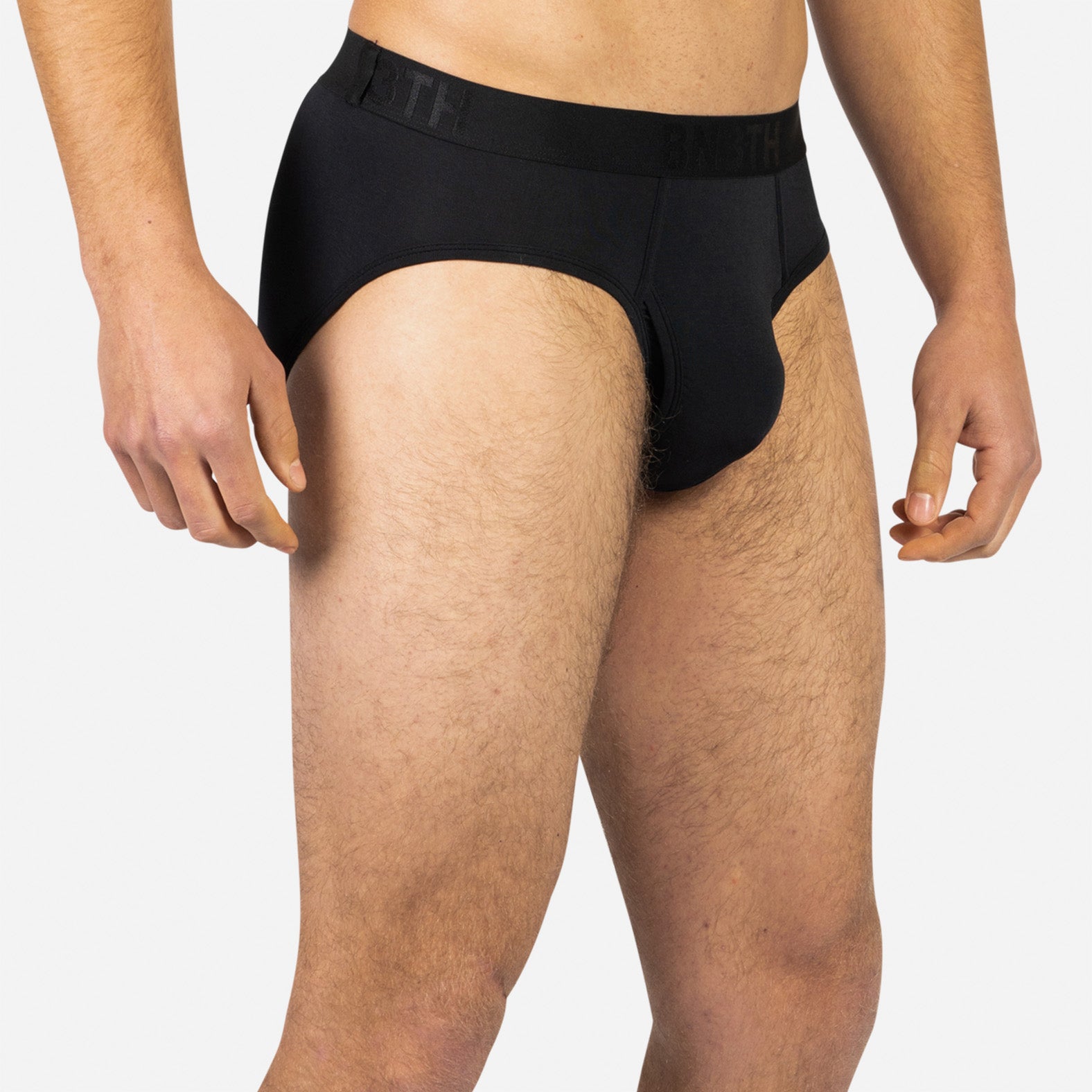 Classic Brief with Fly: Black  BN3TH Underwear –