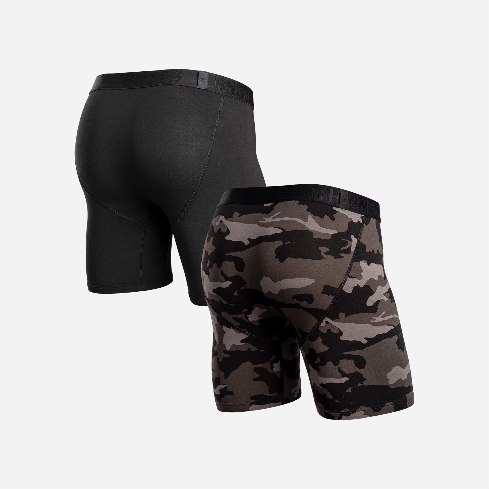 CLASSIC BOXER BRIEF: BLACK/COVERT CAMO 2 PACK