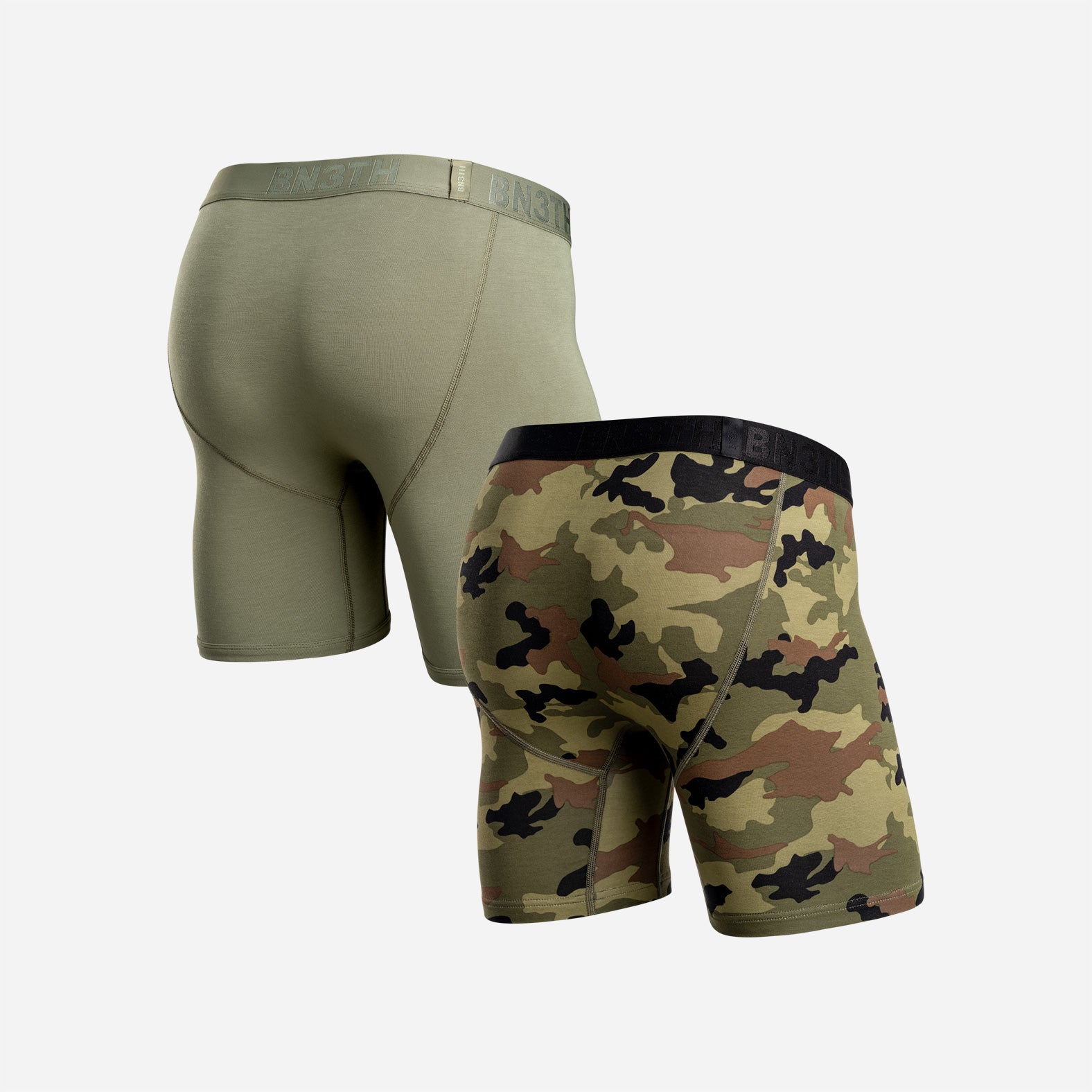 CLASSIC BOXER BRIEF: PINE/CAMO GREEN 2 PACK