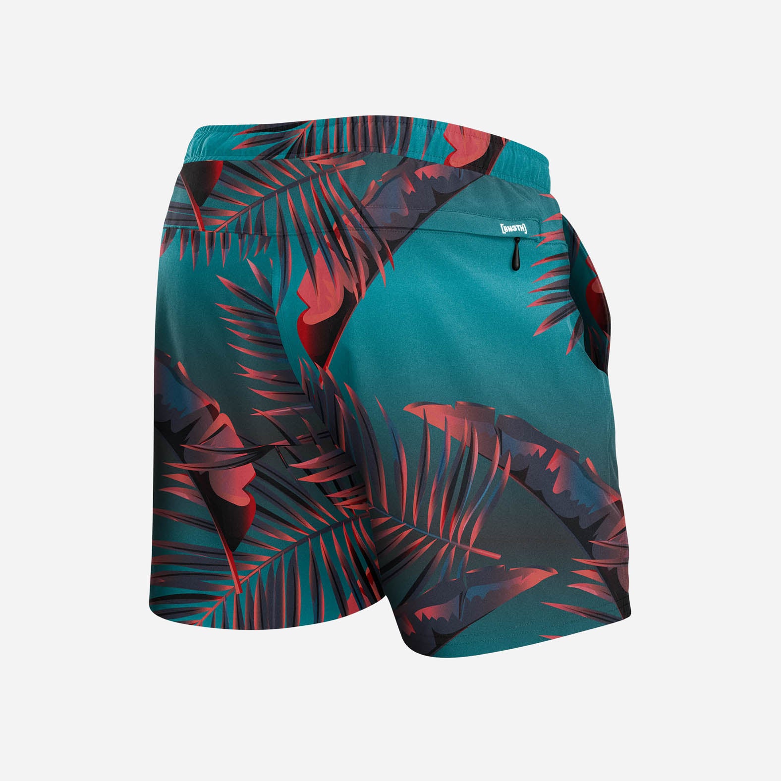 AGUA VOLLEY 2n1 SWIM SHORT 5": RADICAL TROPICS TEAL