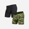 Classic Icon Boxer Brief: Black/Camo Green 2 Pack