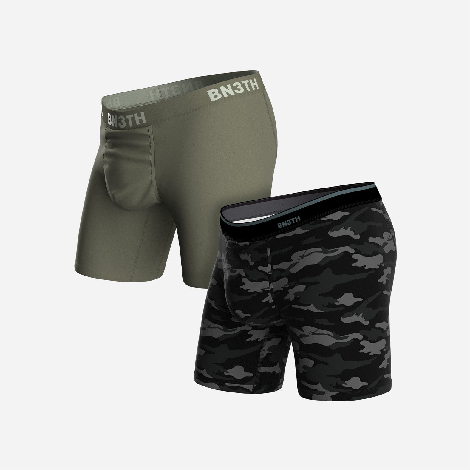 Classic Icon Boxer Brief: Pine/Covert Camo 2 Pack