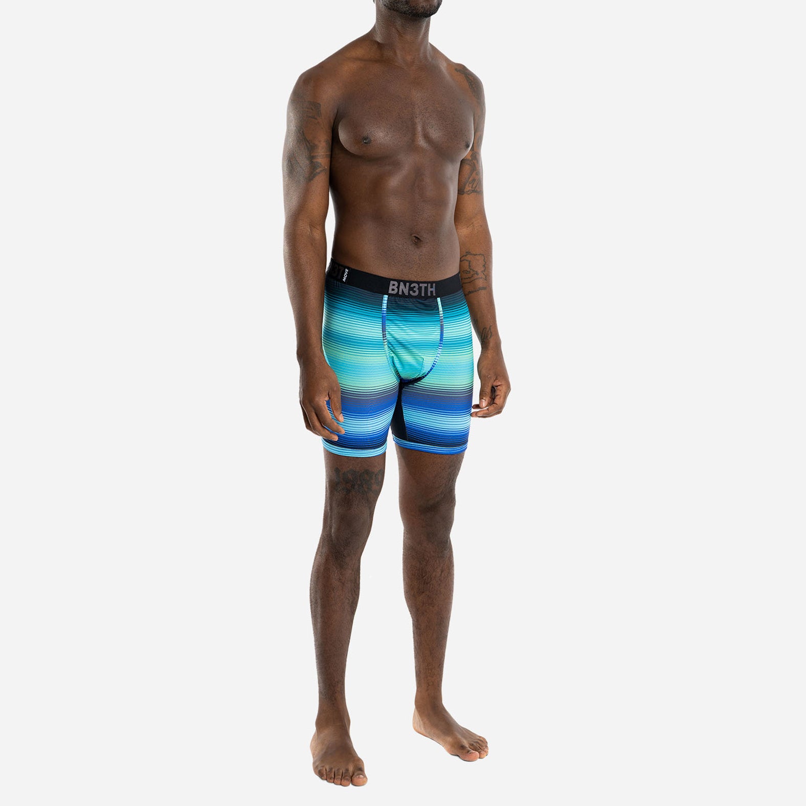 PRO BOXER BRIEF: RHYTHM STRIPE OCEAN