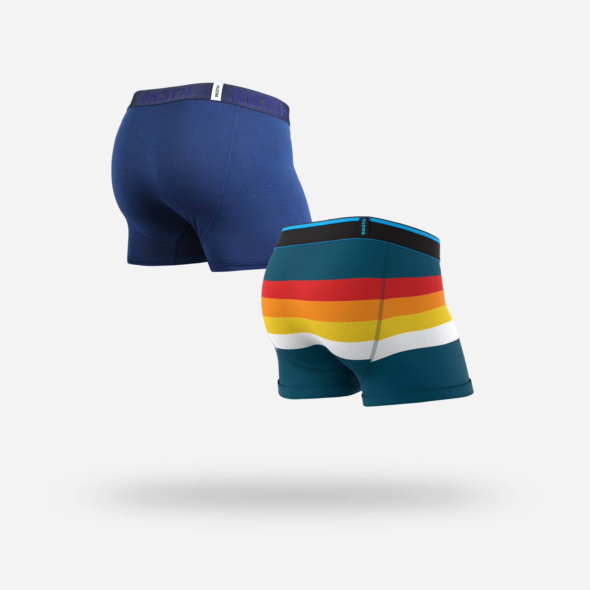 CLASSIC TRUNK: NAVY/RETROSTRIPE TEAL 2 PACK