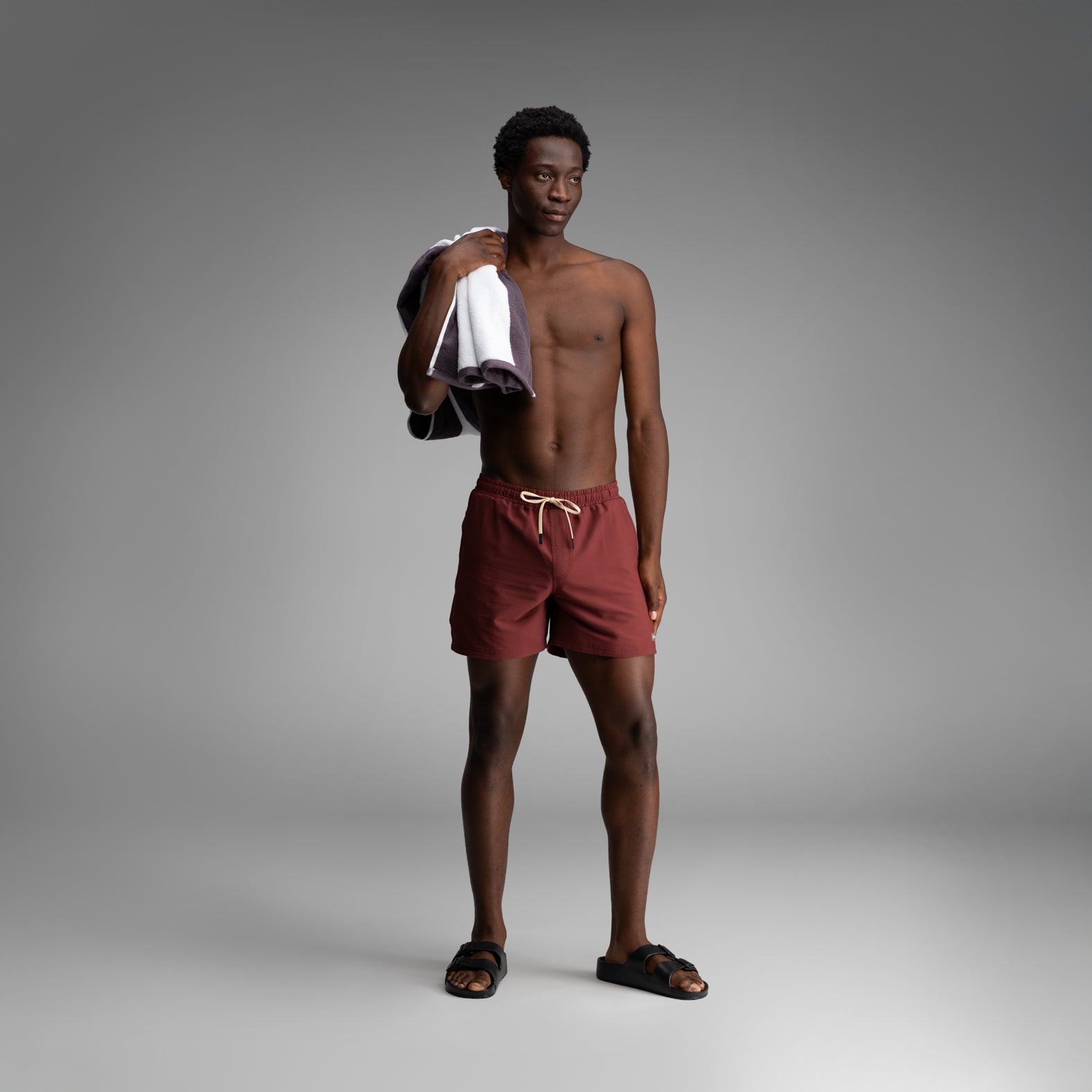 Wave 5" Swim Short 2N1 : Red Mahogany | BN3TH Underwear