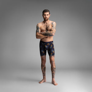 Classic Icon Boxer Brief With Fly: Pineapple Ombre - Dark Navy | BN3TH Underwear