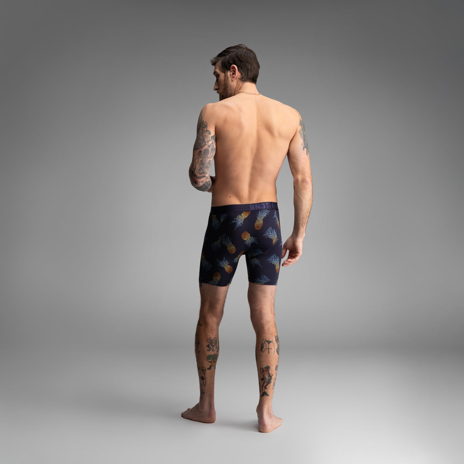 Classic Icon Boxer Brief With Fly: Pineapple Ombre - Dark Navy | BN3TH Underwear