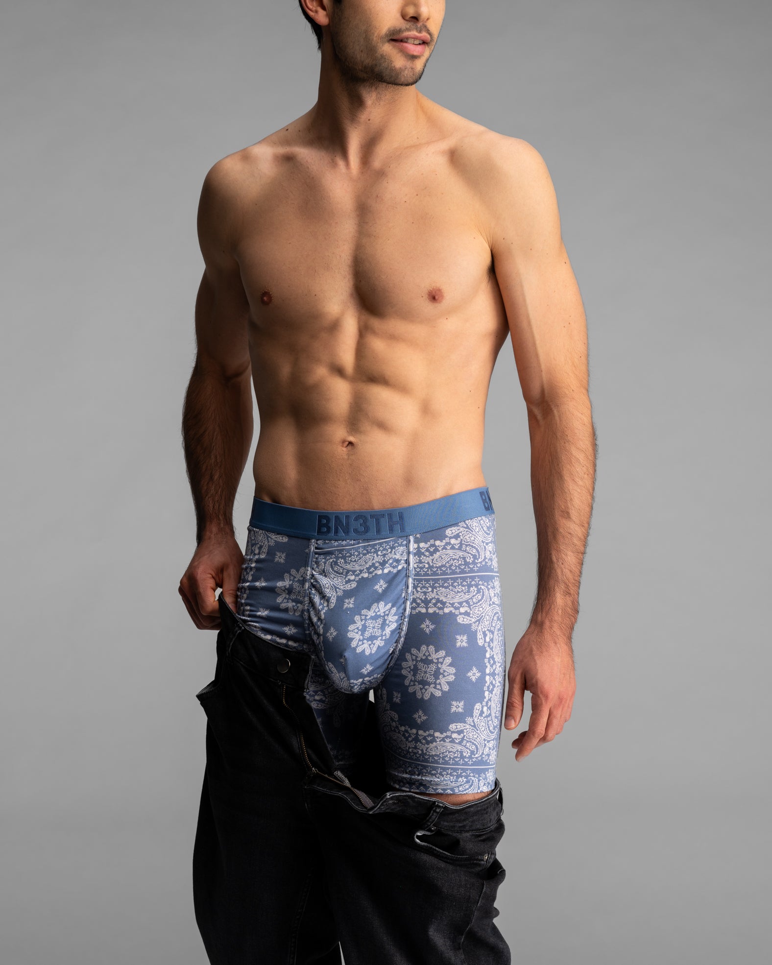 Classic Icon Boxer Brief: Bandana - Fog | BN3TH Underwear