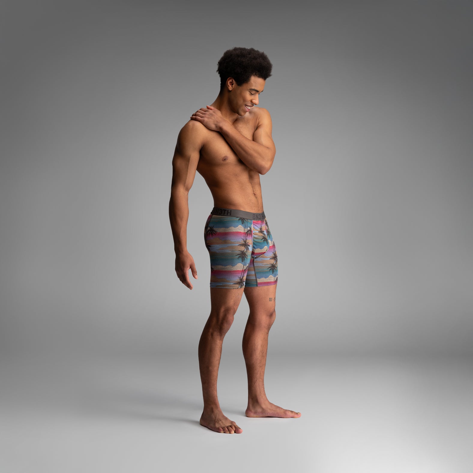 Classic Icon Boxer Brief: Palm Tree Horizon - Heather | BN3TH Underwear
