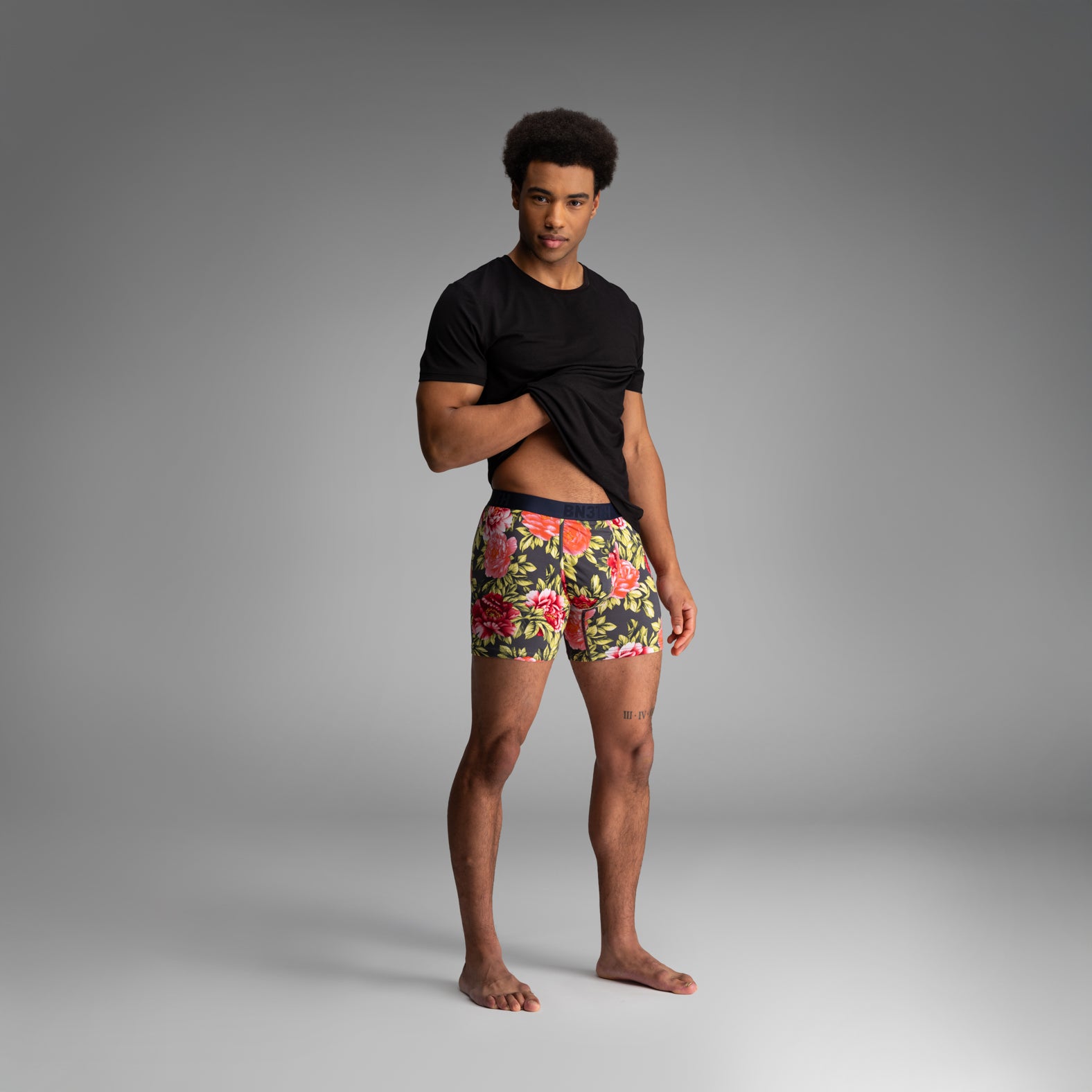 Essentials Boxer Brief: Nocturnal Bloom - Midnight | BN3TH Underwear