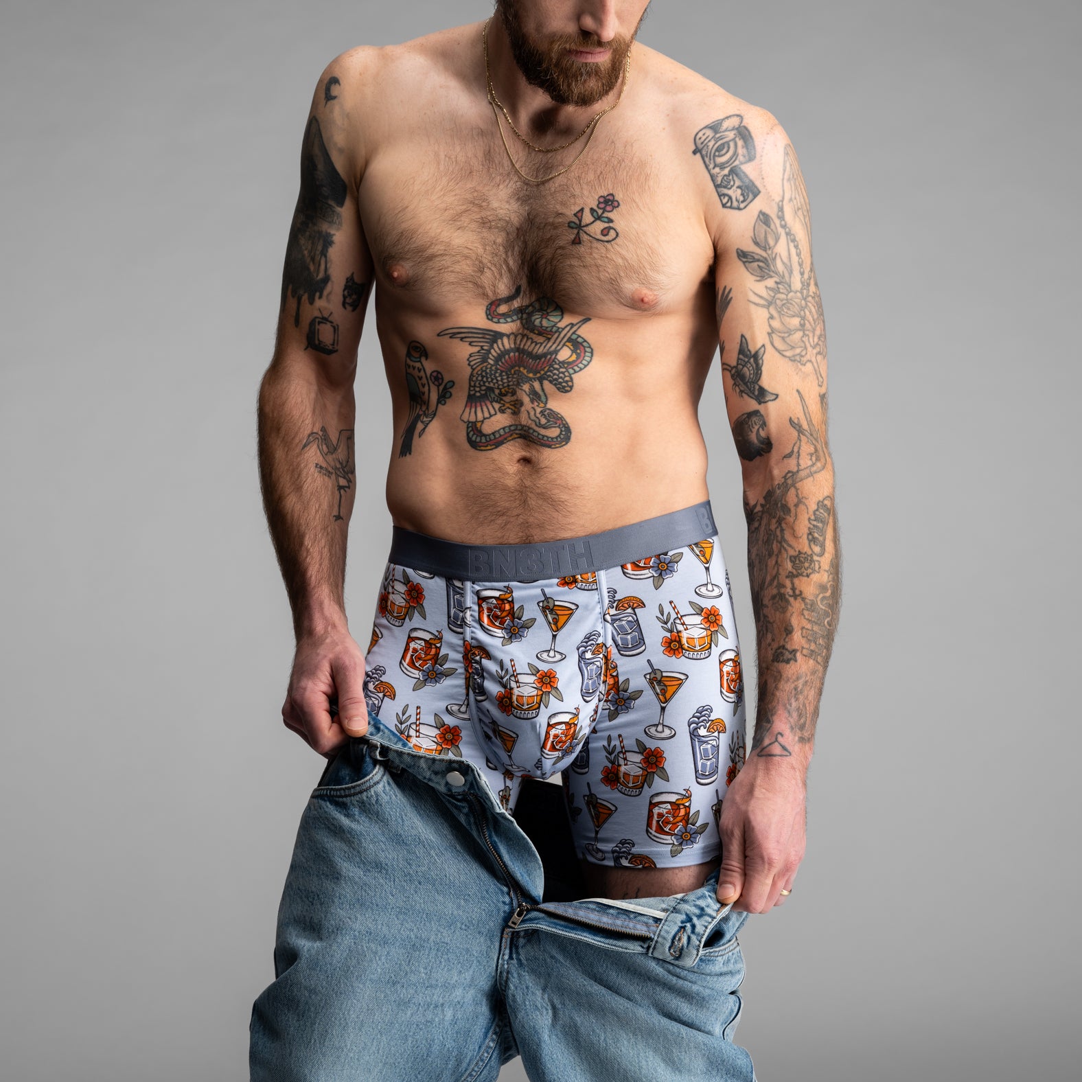 Essentials Boxer Brief: Prohibition - Blue | BN3TH Underwear