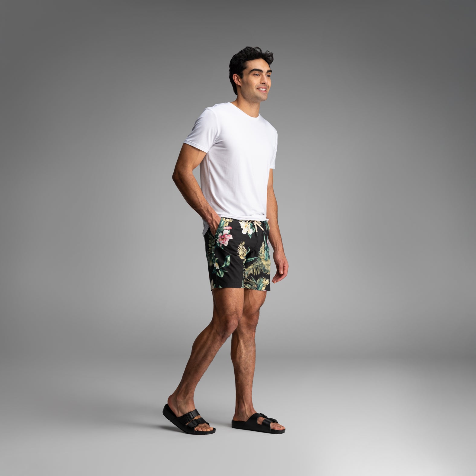 Wave 7" Swim Short 2N1 : Magnolia Black | BN3TH Underwear