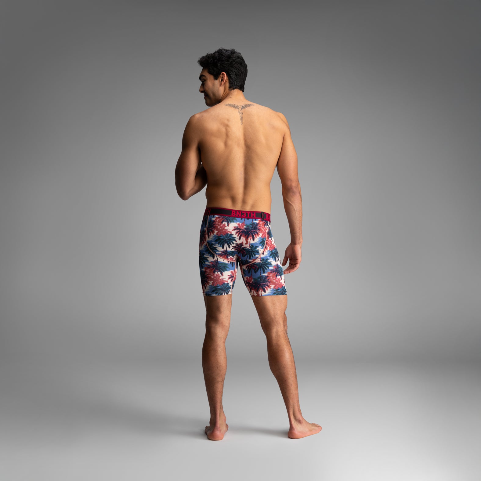 Pro Flex Max Boxer Brief: Electric Palm-Heather Sand | BN3TH Underwear