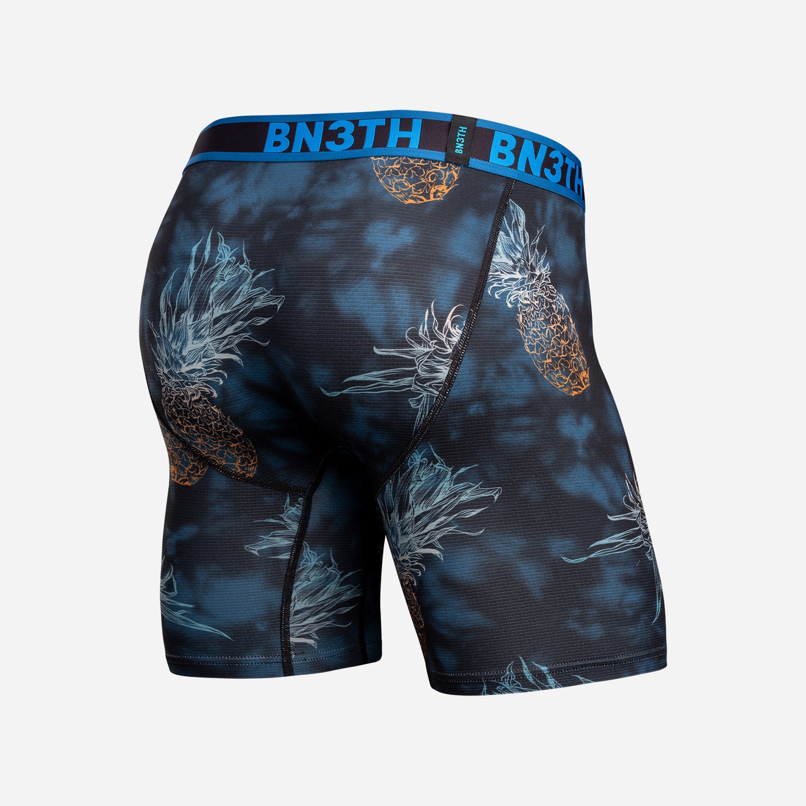 Pro Flex Max Boxer Brief: Tie Dye Pineapple Ombre-Navy | BN3TH Underwear