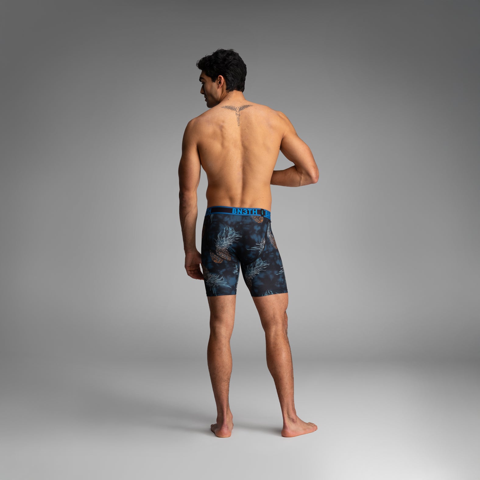 Pro Flex Max Boxer Brief: Tie Dye Pineapple Ombre-Navy | BN3TH Underwear