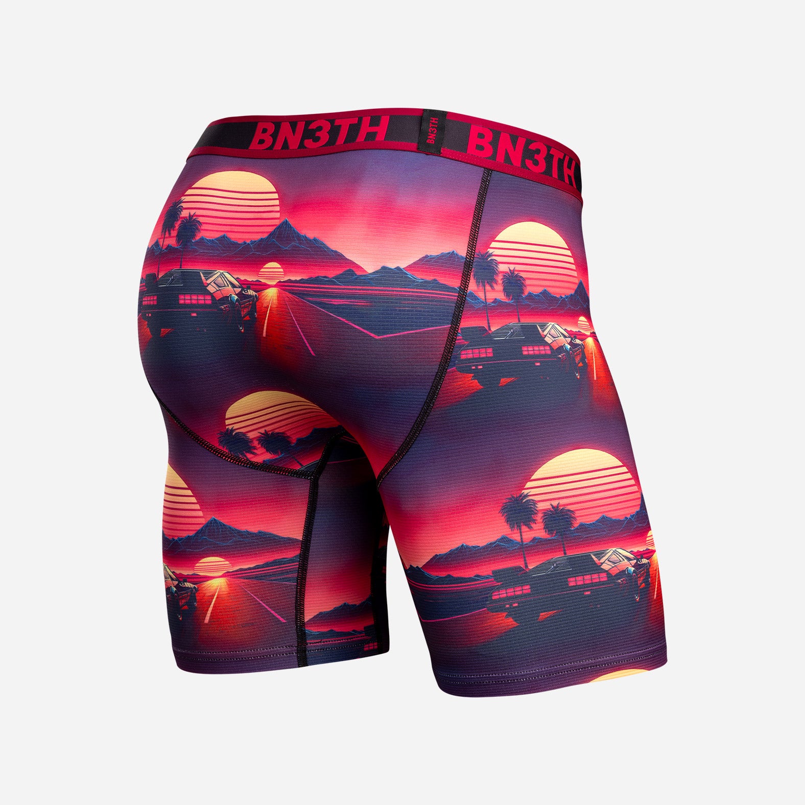 Pro Flex Max Boxer Brief: Sunset Racing-Cerise | BN3TH Underwear