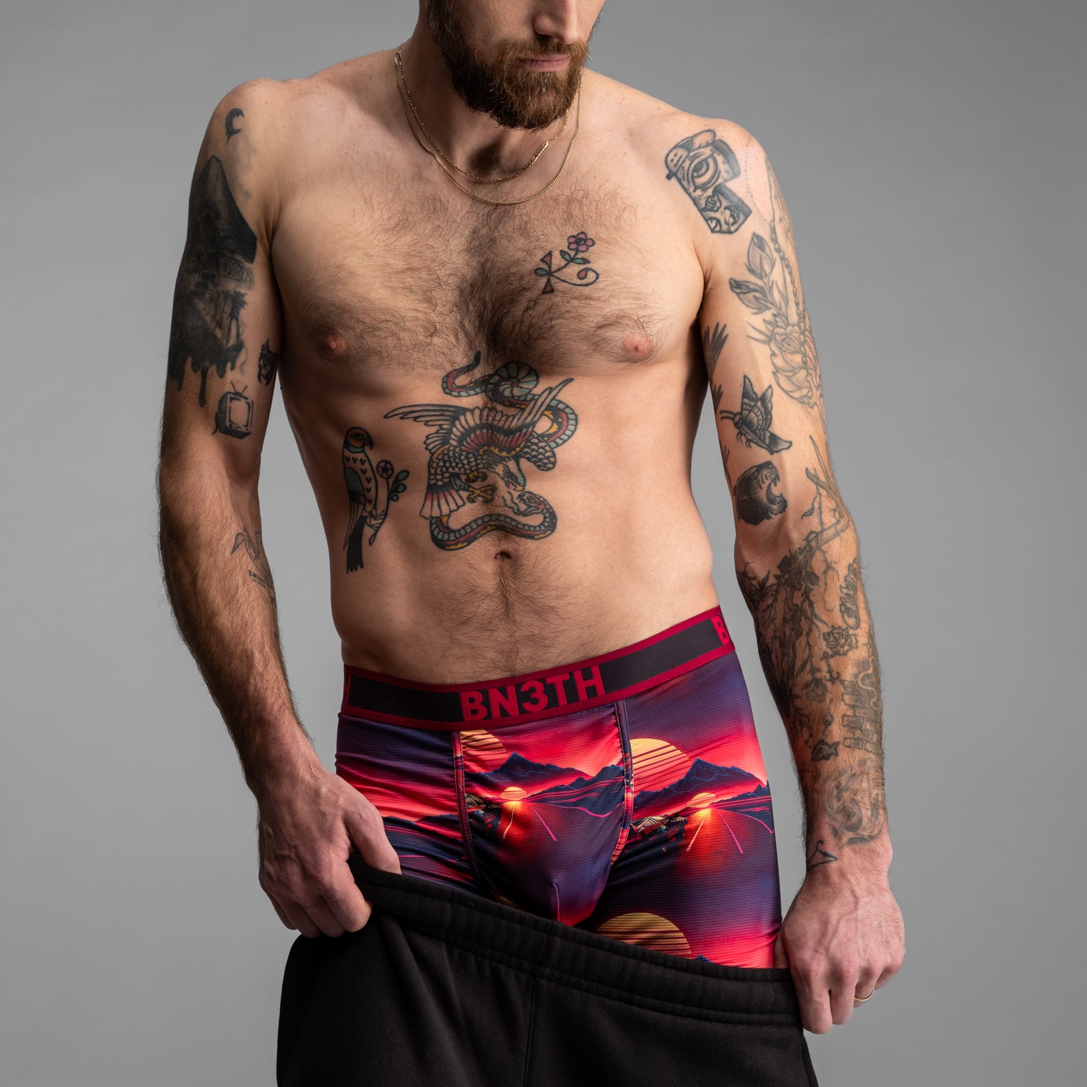 Pro Flex Max Boxer Brief: Sunset Racing-Cerise | BN3TH Underwear