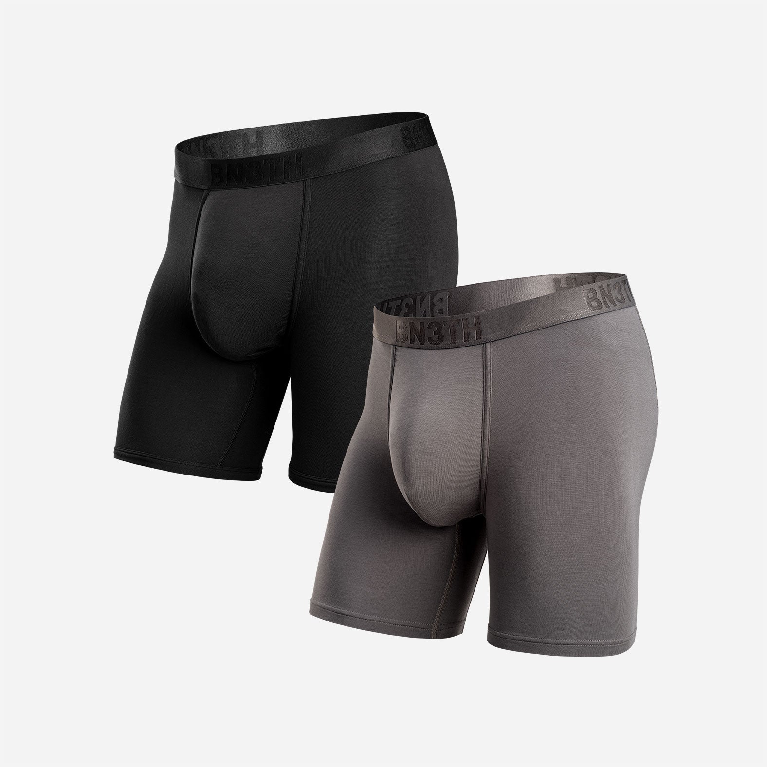 Classic Icon Boxer Brf 2 Pack: Gargoyle/Black | BN3TH Underwear