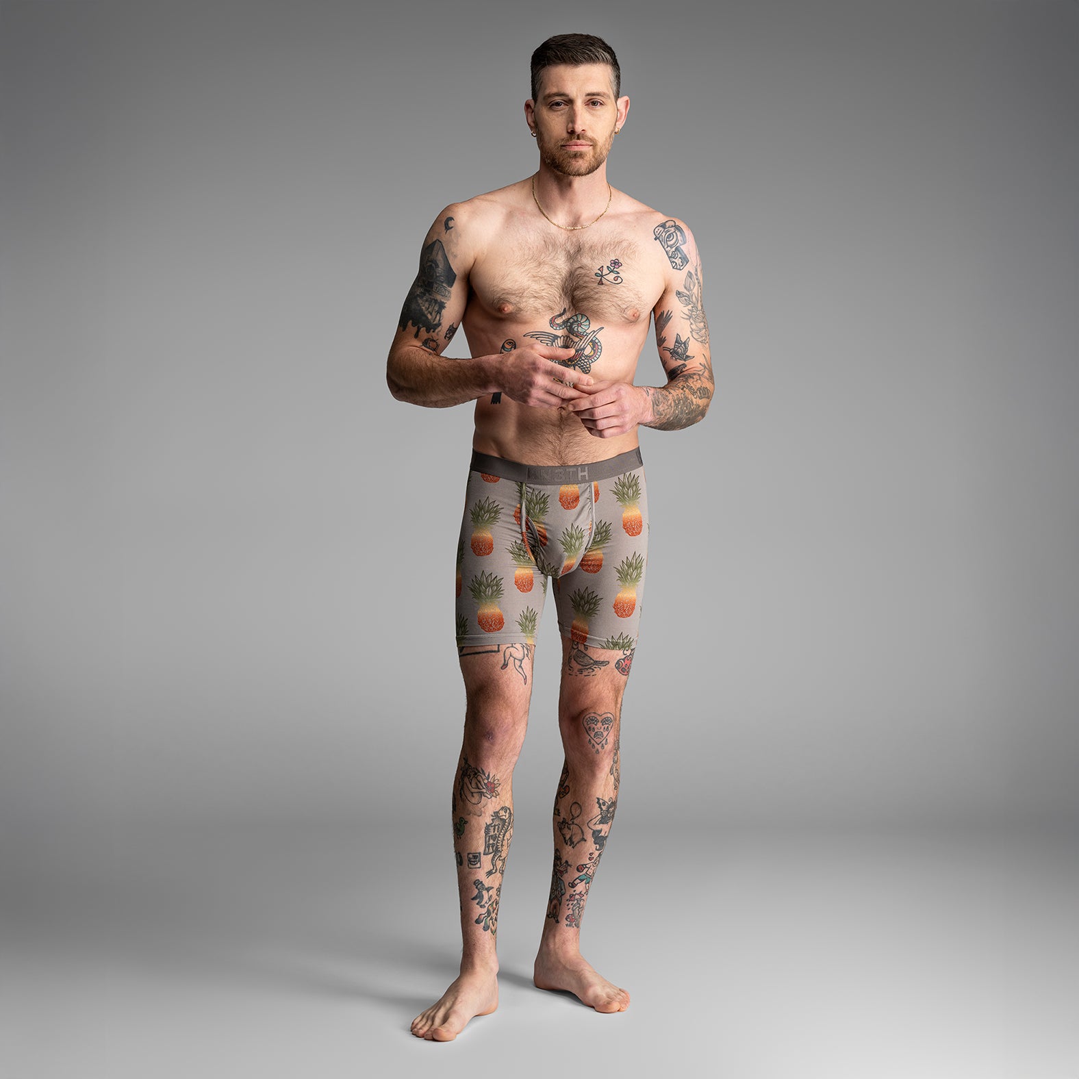 Classic Boxer Brief With Fly  Pineapple Fade Cloudburstfrom BN3TH Underwear