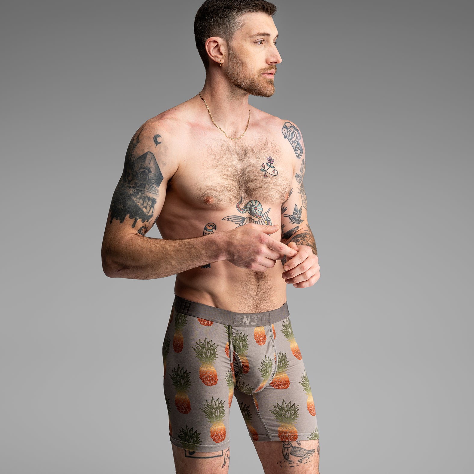 Classic Boxer Brief With Fly  Pineapple Fade Cloudburstfrom BN3TH Underwear