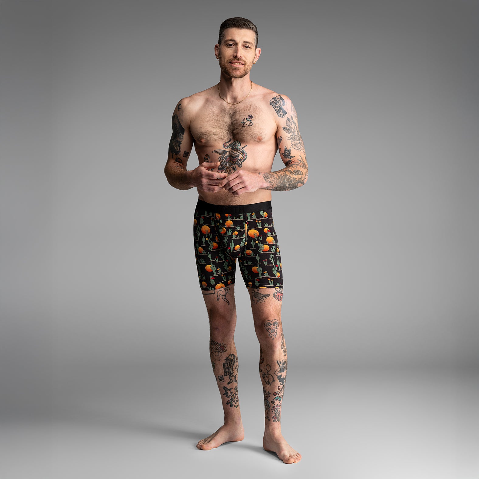 Classic Boxer Brief Cacti Blackfrom BN3TH Underwear