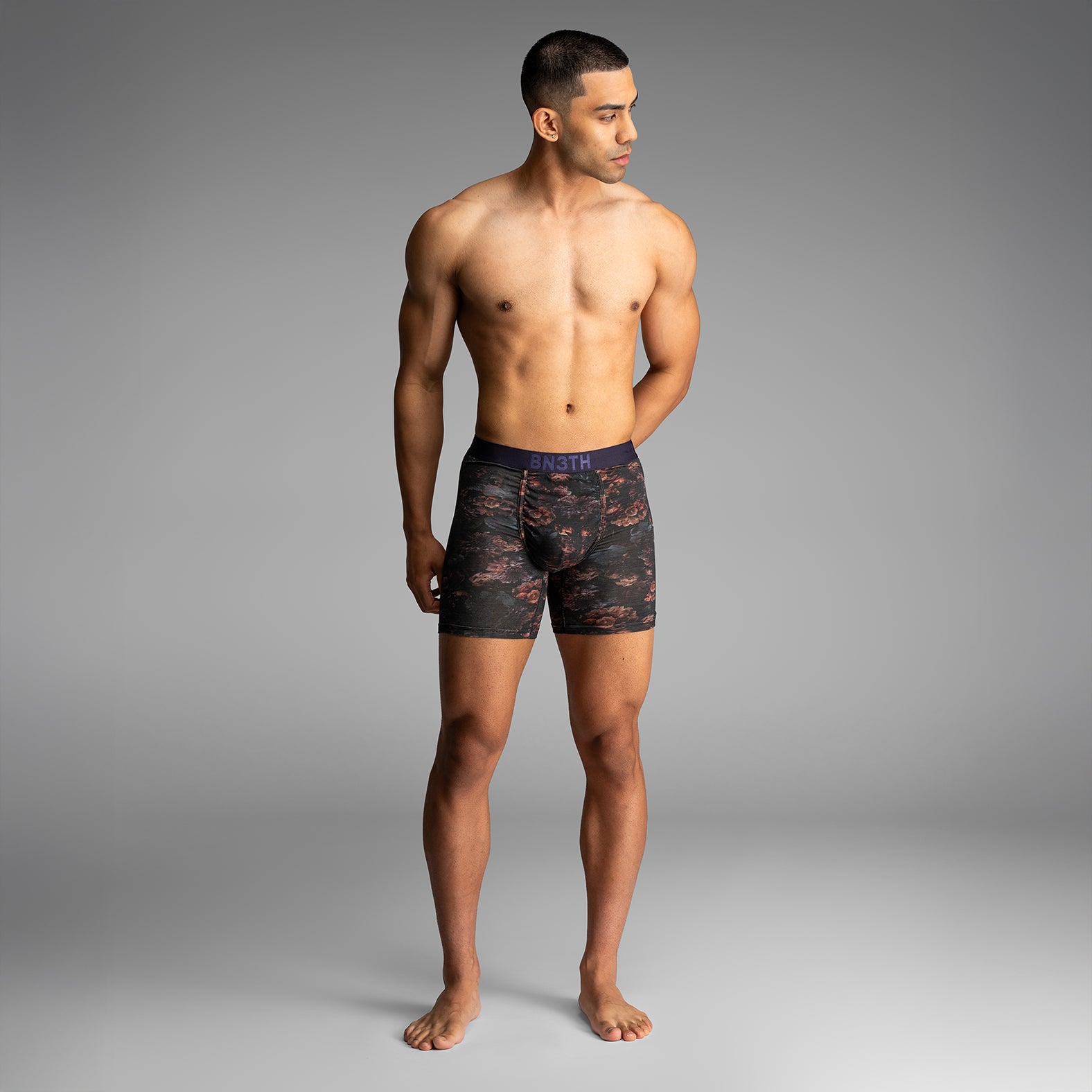 Classic Icon Boxer Brief  Dark Floral Dark Navyfrom BN3TH Underwear