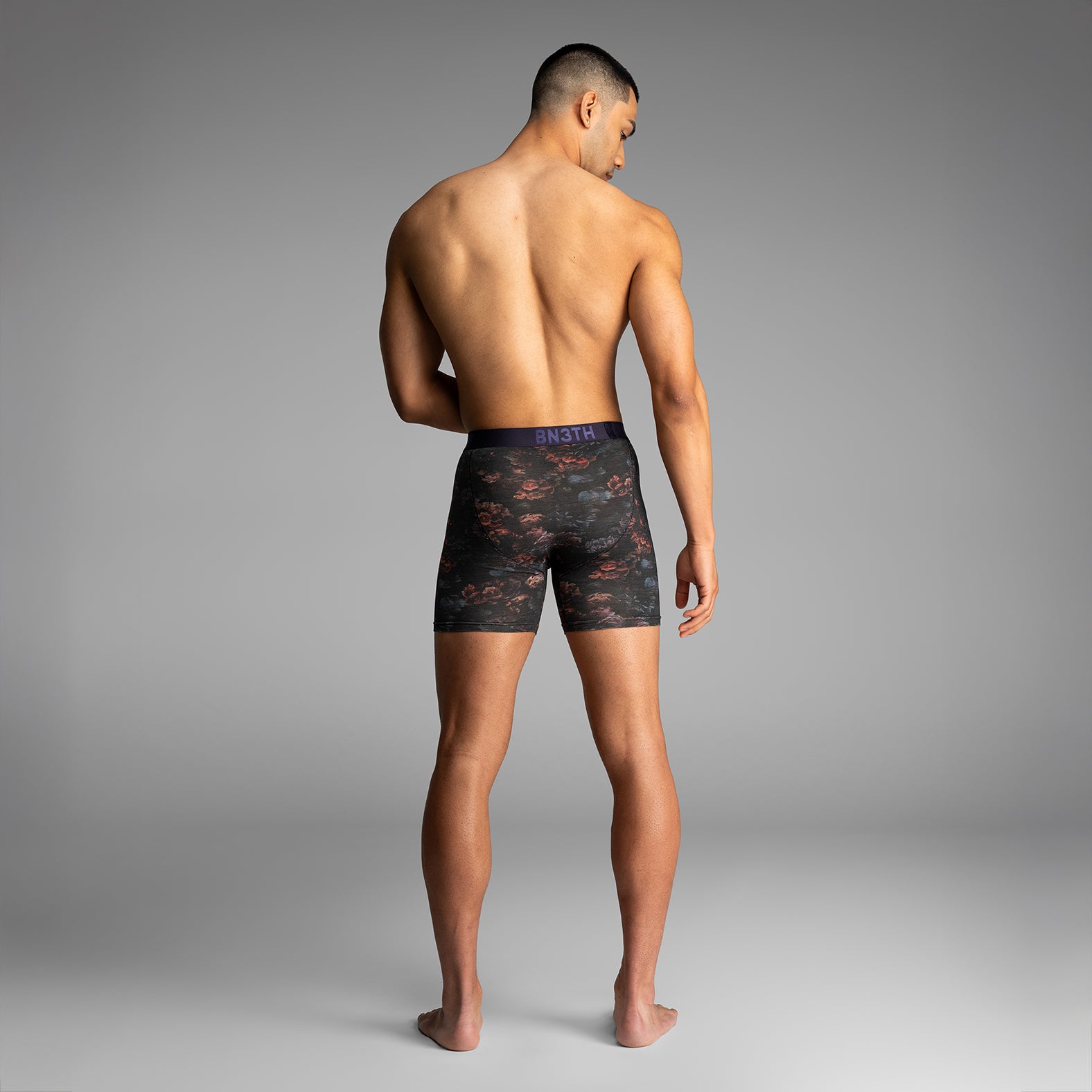 Classic Icon Boxer Brief  Dark Floral Dark Navyfrom BN3TH Underwear