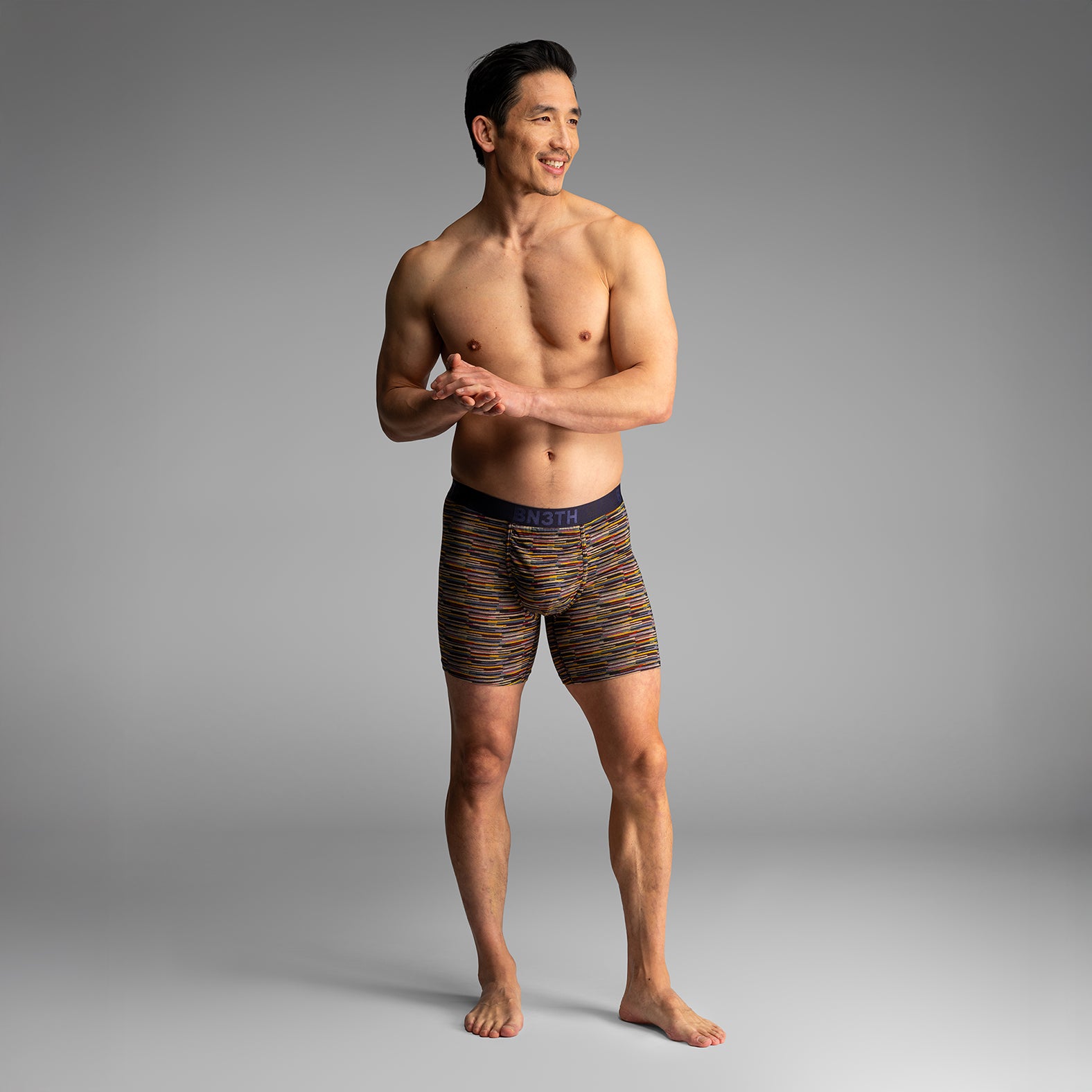 Classic Icon Boxer Brief : Fuzzy Stripe Sand