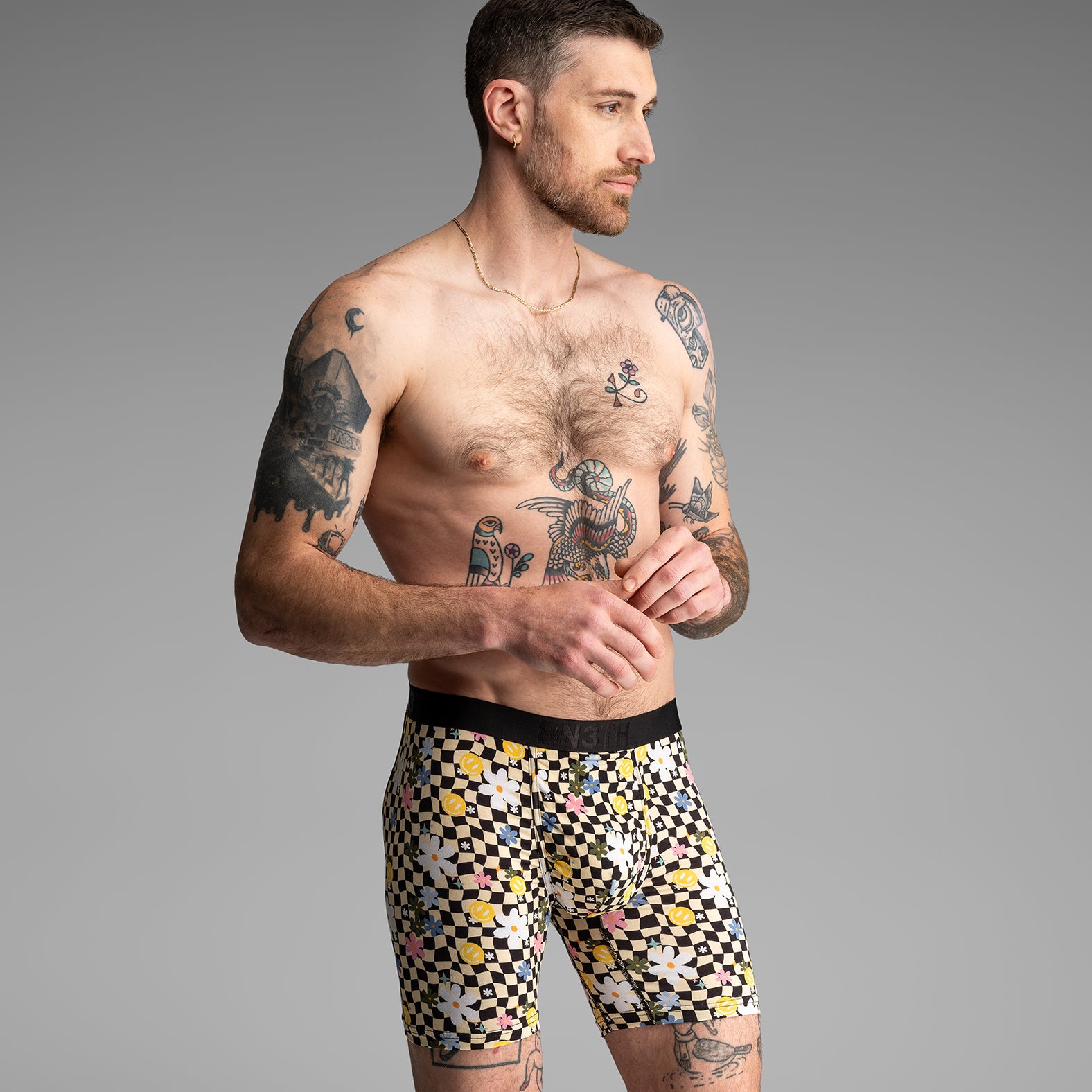 Classic Boxer Brief Psychodelic Floral Sandfrom BN3TH Underwear