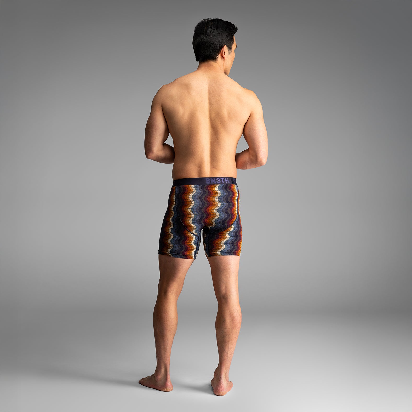 Classic Boxer Brief Retro Wave Blackfrom BN3TH Underwear