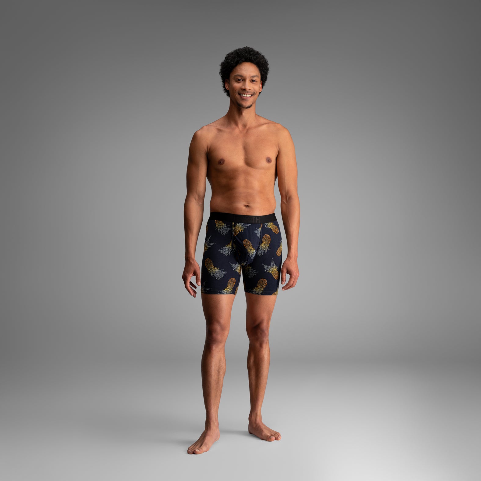Classic Icon Boxer Brief With Fly : Pineapple Ombre - Black from BN3TH Underwear