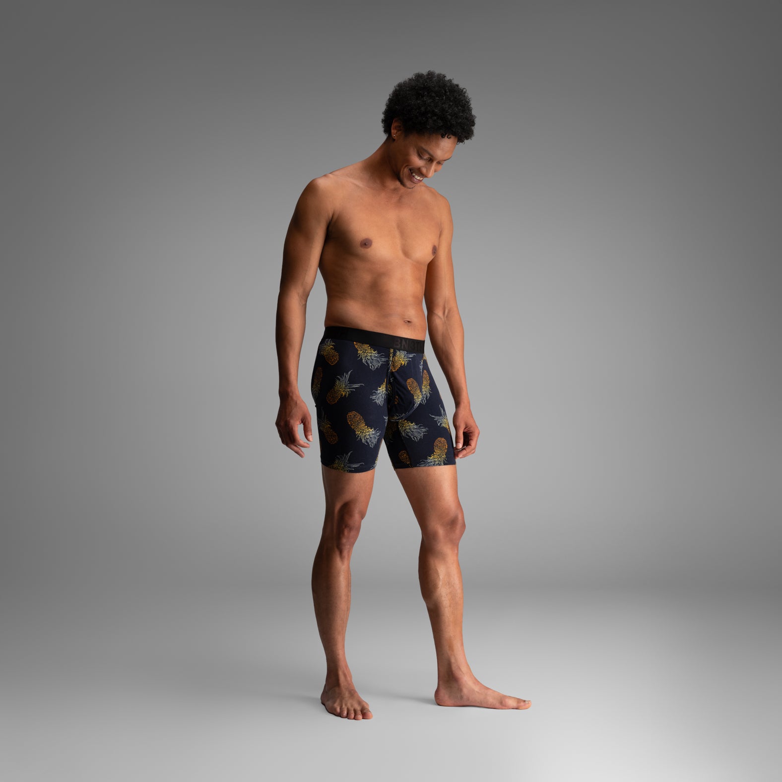Classic Icon Boxer Brief With Fly : Pineapple Ombre - Black from BN3TH Underwear