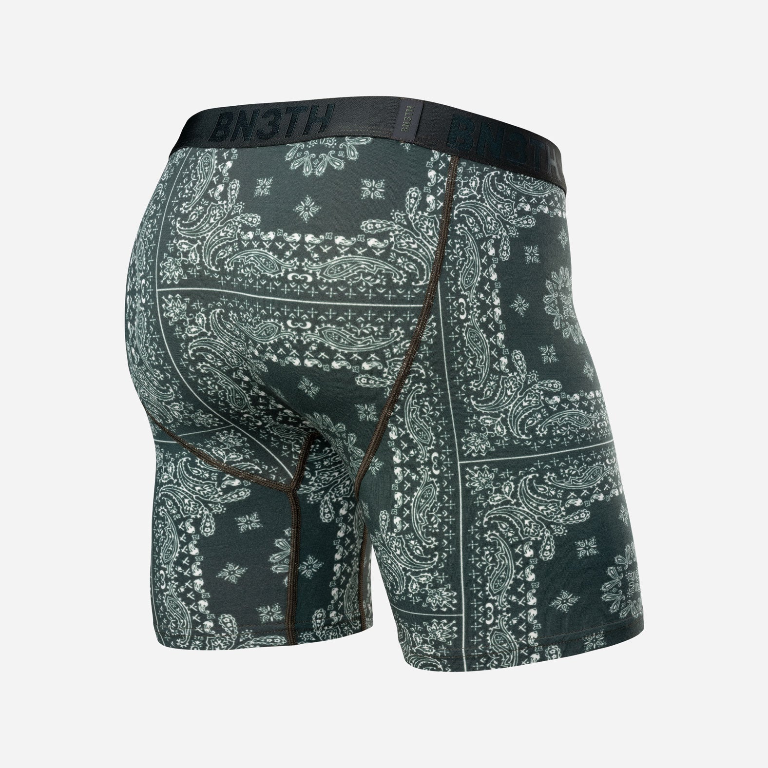 Classic Icon Boxer Brief:  Bandana - Darkest Spruce from BN3TH Underwear
