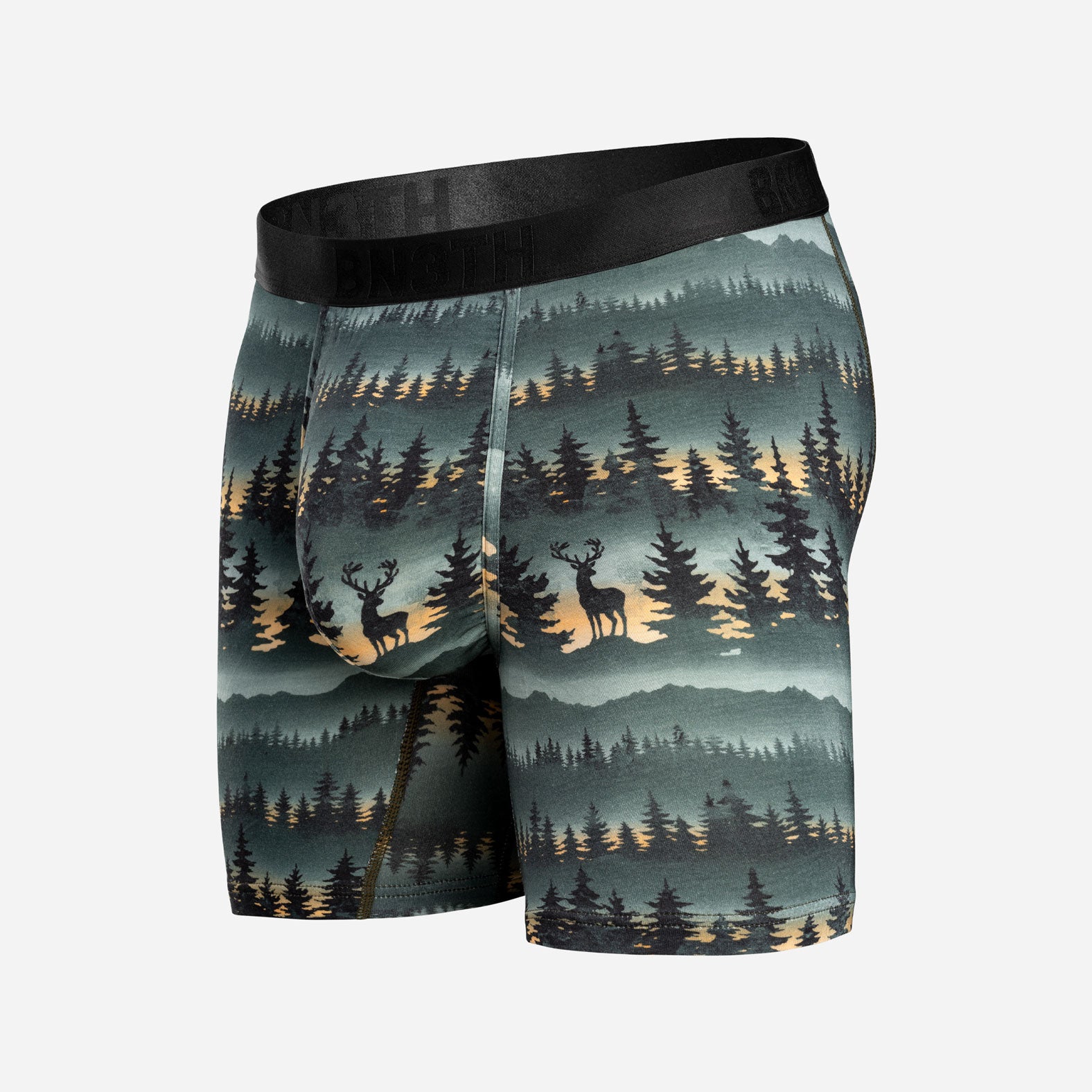 Classic Icon Boxer Brief:  Forest Stag - Deepest Spruce from BN3TH Underwear