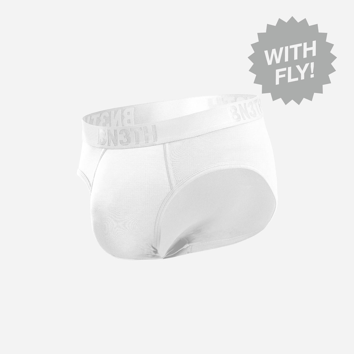 Classic Icon Brief With Fly: White
